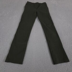 Quince Pants Womens Medium Tall Green Straight Rayon Blend Ultra-Stretch Ponte